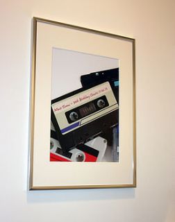 personalised mix tapes poster by mixpixie