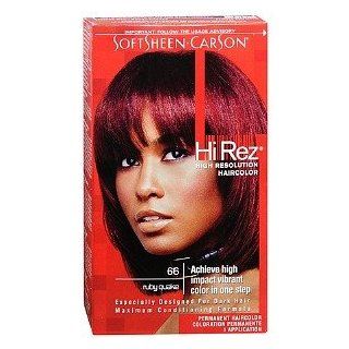 Soft Sheen Carson Hi Rez High Resolution Hair Color   #66 Ruby Quake (Pack of 3)  Chemical Hair Dyes  Beauty