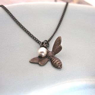 vintage style bee necklace by gama
