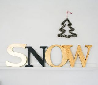 vintage shop letter sign 'snow' by bonnie and bell