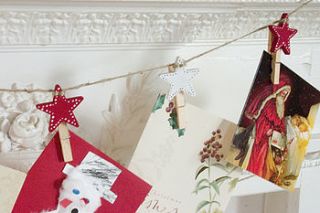 star christmas card garland by little pieces