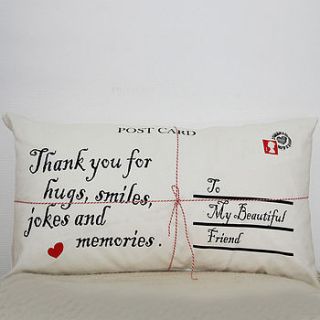 personalised postcard cushion cover by minna's room