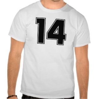 Number 14 frontside print t shirts