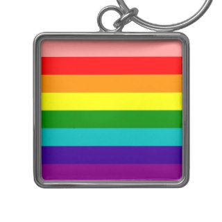 First Rainbow Gay Pride Flag Keychain