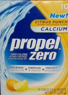 Propel Zero Citrus Punch Water Beverage Powder Mix, 10 Packets per Box  Propel Flavor Packets  Grocery & Gourmet Food