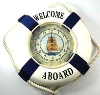 10" Seaside Nautical Theme LIFEBUOY Life Ring Boat Sea Wall Clock MY 2036  