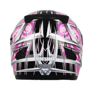 Vega V Tune Orbit Graphic Full Face Bluetooth Helmet (Pink, Medium) Automotive