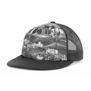 Black Cityscape Snapback Cap