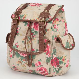 Floral Print Backpack Brown Combo One Size For Women 240569449