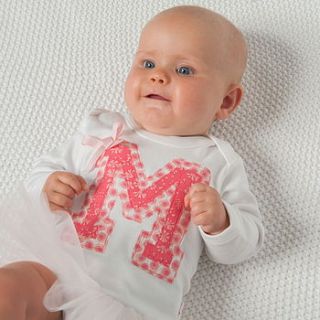 personalised applique organic tutu bodysuit by milk two bunnies