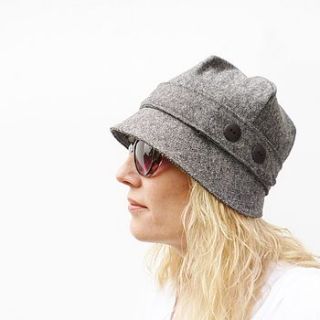 contemporary tweed cloche hat by moaning minnie
