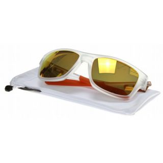 Oakley Jupiter Squared Sunglasses Matte Clear/Fire Iridium Lens