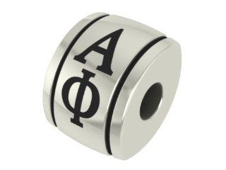 Alpha Phi Barrel Sorority Bead Fits Most Pandora Style Bracelets Including Pandora, Chamilia, Biagi, Zable, Troll and More. High Quality Bead in Stock for Immediate Shipping Jewelry