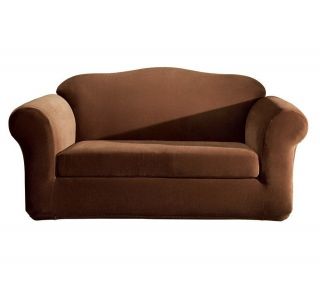 Sure Fit Stretch Pique Separate Seat Love SeatSlipcover —
