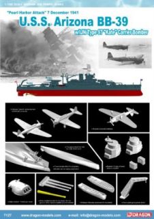 Dragon Models 1/700 U.S.S. Arizona BB 39 with IJN Type 97 "Kate" Carrier Bomber, Pearl Harbor Attack 1941 Toys & Games