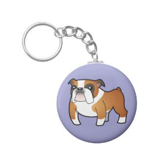 Cartoon Bulldog (tricolor) Key Chain