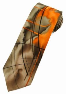 Jerry Garcia Tie / Poet Absorb the War Tie / Orange Clothing