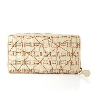 Clever Carriage Hand Lattice Woven Leather Wallet