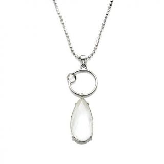 Deb Guyot Designs Herkimer "Diamond" Quartz Pear Shaped Pendant with Chain