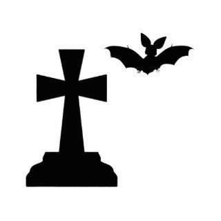 Halloween   Bat, Tombstone   Black Acrylic Cut Out