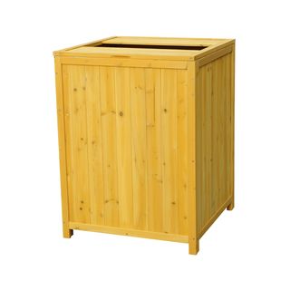 Eco friendly Wooden Patio Trash Receptacle Other Patio Furniture