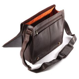 corsa flapover leather messenger bag by adventure avenue