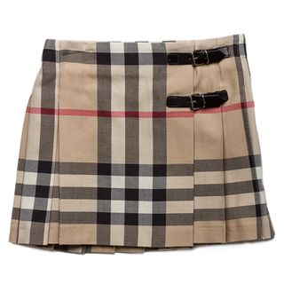 Burberry Girl's Pleated Check Skirt Burberry Girls' Skirts