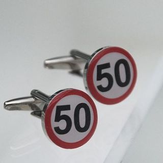 personalised 50 birthday cufflinks by penelopetom direct ltd