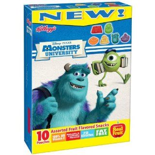 Kellogg's Fruit Flavored Snacks, Monster's University, 10 Count Box (Pack of 5)  Gummy Candy  Grocery & Gourmet Food