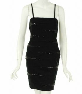 INC International Concepts Petite Fitted Dress Deep Black 10P