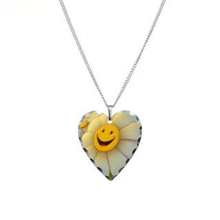 Necklace Heart Charm Smiley Face on Daisy Artsmith Inc Jewelry