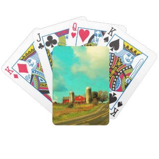 red Barn Blue Sky Bicycle Poker Cards