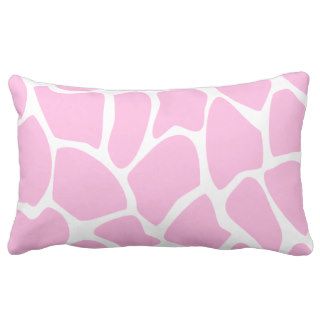 Giraffe Print Pattern in Candy Pink. Pillow