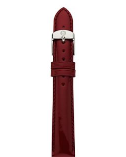 MICHELE Scarlet Patent Leather Watch Strap, 16 mm's