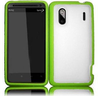 For HTC Evo Design 4G PC + TPU Combination Case Cover Faceplate Protector Neon Green with Free Gift Reliable Accessory Pen Cell Phones & Accessories