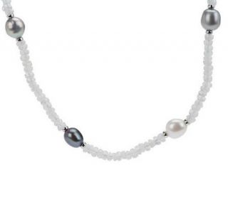 Honora Cultured Pearl 36 Gemstone & Baroque Pearl Necklace —