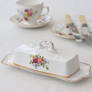 china vintage floral butter dish by magpie living