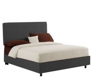 Upholstered Faux Silk Bed   California King —