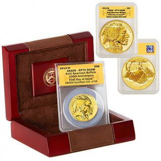 2013 RP70 ANACS First Day of Issue Limited Edition of 89 $50 Gold Buffalo Coin