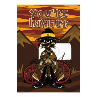 Outlaw Skull Cowboy Invite