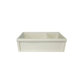 Herbeau Creations Luberon Apron Front Sink 4613 30 French Ivory   Double Bowl Sinks  