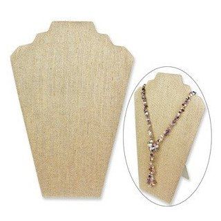 Wood Necklace Display With Easel Padded Linen Covered set of 6pcs  Other Products  