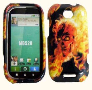 Fire Skull Hard Case Cover for Motorola Bravo MB520 Cell Phones & Accessories