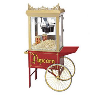 Bass 6 oz Antique Popcorn Machine w/ Cart
