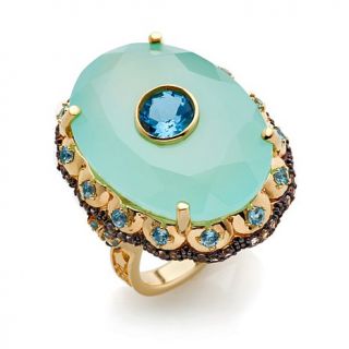 Chalcedony and Gemstone Vermeil Ring