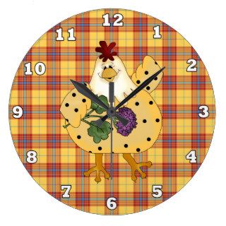 Cartoon Chicken kitchen wall clock