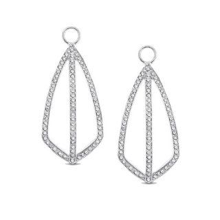 Diamond Fashion Earring Charms in 14k White Gold Jewelry