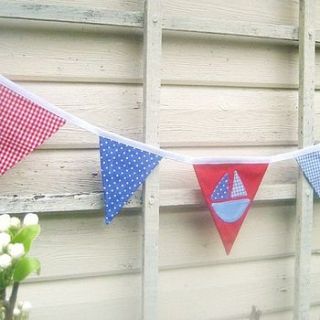 boys nautical boat bunting by the fairground