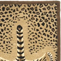 Handmade Safari Tiger Print Wool Rug (2'3 x 8') Safavieh Runner Rugs