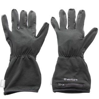 Venture Heated Clothing Glove Liners is made out of a wind and water resistant poly/spandex. These gloves are infused with heating elements that run the length of the fingers, taking the chill off immediately. Automotive